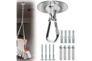 MEIXI Crochet de Plafond en Acier Inoxydable Support de Plafond 500KG Capacité 180°Rotation Suspension