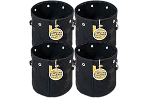 BudTrainer® BudPots® 3Ga (11.3L)|4-Pack|Metal Top Rim Never Collapses|Ultra-Thick Recycled Fabric Promotes More Root Growth|Grommets For Low Stress Training|Lasts 5+ Years|1-Year Manufacturer Warranty