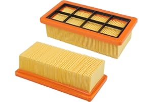 AWINKER 2 Stück Filter für Kärcher AD 4 Premium, AD 4, AD 2, AD 2 Battery, AD 3, AD 3 Premium, AD 3200, AD 3.000, Ersatzteile für Kärcher KFI 7420, Staubsaugerfilter Ersetzt 6.415-953.0
