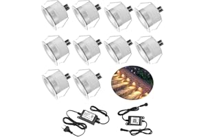 SUBOSI Lot de 10 Wifi Spot encastrable exterieur Blanc Chaud Dimmable Compatible avec Google Home Assistant/Alexa,téléphone intelligent Ø45mm 1W IP67 Kit complet spot led extérieur encastrable
