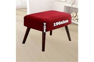ILIEMAO Jacquard Ottoman Footstool Cover Slipcover for Square Rectangle Round Small Large Stretch Fit Bar Footrest Foot Stool Protector Covers with Elastic Bottom Rectangular Customizable(2001,40 x 50 cm)