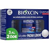Bioxcin Quantum Şampuan &ndash; Kuru ve Normal Sa&ccedil;lar İ&ccedil;in &ndash; 3x300 ml &ndash; D&ouml;k&uuml;lme ve İncelme Karşıtı &ndash; Bio-Activ Peptit, BioComplex B