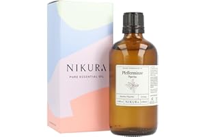 ‎NIKURA Nikura Pfefferminzöl Piperita - 100ml | Ätherisches Öl | 100% reines natürliches | Minzöl für diffuser| Perfekt für Aromatherapie, Duftlampe, Ölbrenner | Kopfschmerzen | Mäusevertreiber