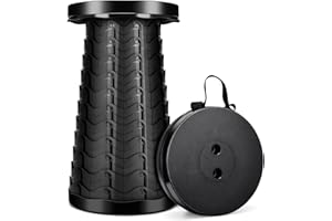 LUXJET Sgabello pieghevole portatile leggero ma più robusto con capacità di carico 180 kg, sgabello pieghevole pieghevole in plastica per campeggio, pesca, escursionismo, barbecue all'aperto e cucina