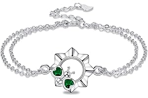 Hifeeled Cavigliera Donna Argento 925 Cavigliera Doppia Catena con Perline Estate Spiaggia Catena Piedi - Anallergica Regolabile |22cm+4|