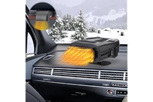 Coikes Calentador de Coche 12v 150W Calentador De Coche Portátil,Calentamiento rápido, Descongelador Parabrisas, 2 en 1 Ventilador de Frío/Calo Calefactor con Ventilador