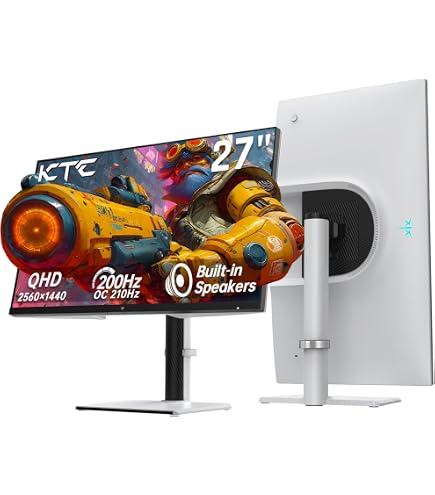 KTC 27 Inch QHD Gaming Monitor, 180Hz 1ms GTG Fast IPS 2K Computer