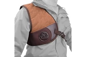 WAYNE'S DOG Escudos de retroceso de lona de cuero con construcción duradera, ajuste sólido y acolchado para rango, tiro, caza