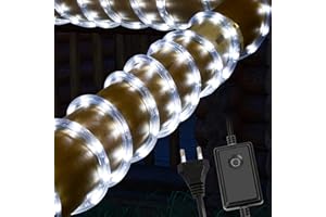 ‎JOPASSY Jopassy 10m LED Schlauch 240 LEDs lichterkette lichtschlauch außen Wasserfest LED Streifen für Innen aussen Party Hochzeit Terrasse Balkon Garten Dekolicht Kaltweiß