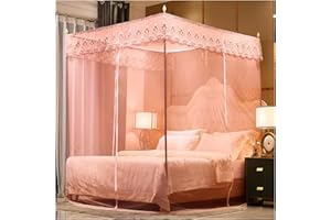 Balakaka Mosquito Net for Bed Canopy,Large Hanging Bed Net Tent for Double Bed 4 Corner Post Curtains Bed for Outdoor or Bedroom,with zip-Jade4