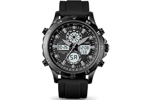 PINDOWS Uhren für Herren, wasserdichte analoge oder Digitale Sportuhren für Herren; multifunktionale, robuste Outdoor-Uhr mit LED-Hintergrundbeleuchtung, Alarmfunktion, Stoppuhr