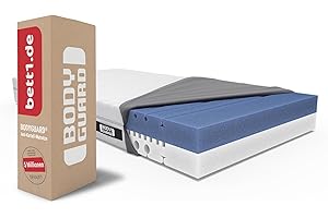 ‎BODYGUARD Bodyguard bett1 Anti-Kartell-Matratze | Testsieger Stiftung Warentest: Note 1,6 (Test 2/2024, mittelfest & Fester, 90x200 cm, 2in1 Härtegrade, Bezug waschbar bis 60 Grad, Oeko-TEX 100, QXSchaum)