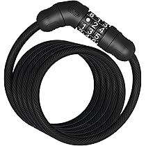 Lucchetto A Cavo ABUS 4408C A Combinazione - Cavo Acciaio 8 Mm Con Rivestimento Plastica, Nero