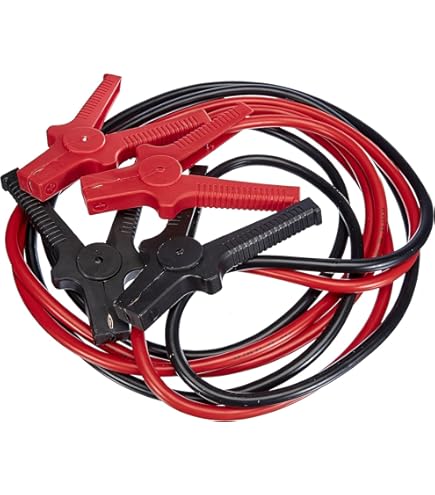 Deuba Startkabel 12V/24V Benzinemotoren Draagtas DIN 72553 Volledig Geïsoleerde 500A Accu Auto Zwart Rood