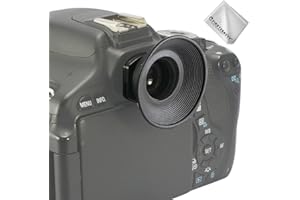 First2savvv DSLR SLR-Kamera Gummi Augenmuschel-Sucher für Canon EOS 1300D 1100D 1000D 800D 700D 760D 600D 650D 550D 500D 400D 450D DSLR Camera + Reinigungstuch - QJQ-OX-C-01