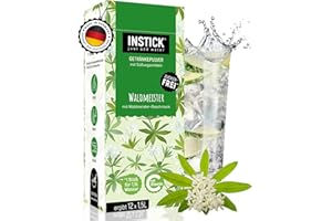 ‎INSTICK JUST ADD WATER INSTICK Zuckerfreies Instant-Getränk (Waldmeister) - 1 Packung für 12 x 1,5-2,5 L - Veganes Getränkepulver Kalorienarm & Vitamin C - Instant-Pulver