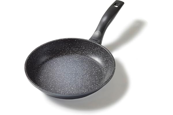 STONELINE Poêle à Frire 24 cm, Revêtement Antiadhésif avec de vraies particules de pierre, adaptée à l'Induction, Cuire sans Huile ni Graisse