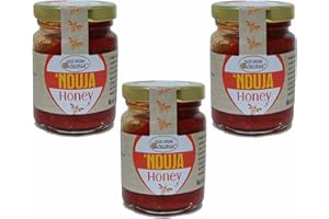 Nduja Honey 3x 90g - Nduja Calabrese con Mielee - Salame Piccante Spalmabile - Prodotti Tipici Calabresi - Salsa Gourmet Artigianale Made Italy - Delizie Vaticane Di Tropea.