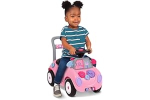 Radio Flyer Voiture créative, Jouet à Monter Assis ou Debout pour Tout-Petits, âgés de 1 à 3 Ans, Jouet à Monter Rose pour Enfants