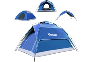 Gerduck-3 in1 Tenda da Campeggio 2/4/6 Posti,Tenda Pop UpTenda 3 Persone Famiglia Tenda a Cupola Impermeabile Antivento,Set up facile in 60 secondi