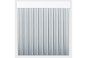 CORTINAS Tenda spaghetti anti insetti | Tenda a fili di plastica in PVC ed asta in alluminio | Perfetta per porte esterne ed interne | Trasparente-Nero | 210 * 90