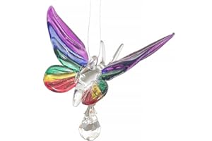 WILD THINGS Handmade Fantasy Glass Butterfly Suncatcher Gift Rainbow