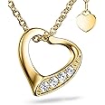 Luxus Halskette Herz Anhänger Zirkonia Collier Rosa 750er RG 18K - Foto 6