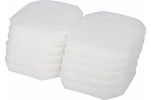 LTWHOME Sin marca Estera de Filtro Esponja de filtrado Fino Blanco de reemplazo para Eheim 2616225 Professional 2222/2324 y Experience 150/250/250T(12 Piezas)