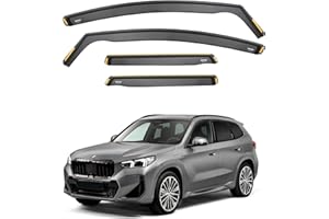 ISPEED Wind Deflectors for BMW X1 / iX1 U11 2022-2025 5 Door SUV 4pc Set - Keep Your Car Ventilated In Rain - Reduce Wind Turbulence - Tinted In-Channel Type