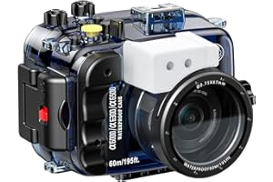 Sea frogs Funda para cámara subacuática compatible con Sony A6000/A6300/A6500 IPX8 60 m/197 pies de profundidad máxima de buceo, carcasa impermeable para buceo, surf, remo, esquí