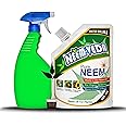 Home-Secure water soluble neem oil for plant insects 500ml | pure cold pressed, natural plant guard | organic plant pest control| Make upto 100 neem oil spray- (with Spray bottle, ml cup)