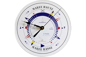 ALCIUMPECHE Pendule des Marée - Mural - Acrylique Rond 115 MM - Fond Blanc - B113