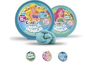 MAGIC DOUGH MERMAID - Intelligente Knete für Kinder im Meerjungfrau design, Magische Kinderknete, farblich Sortiert