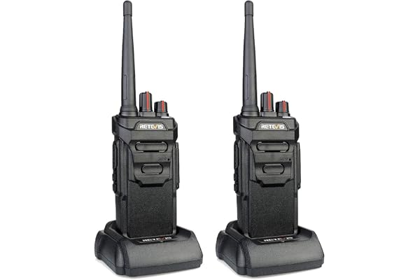 Retevis RT648 Talkie Walkie Professionnel, Talkie Walkie Étanche IP67, sans Licence PMR446 Rechargeable, Robuste Longue Portée Radio Bidirectionnelle pour Chantier Extérieur (Noir, 2Pcs)