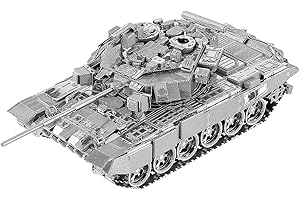 piececool Puzzle 3D Metal Char de Combat Principal T-90, Puzzle 3D Maquette Militaire Acier Inoxydable 430, Restauration 100%, Maquette Metal, Cadeau d'anniversaire pour 3D Puzzle Adulte, 150 Pièces