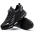 Steel Toe Shoes for Men Lightweight Air Cushion Safety Sneakers Slip Resistant Breathable Safety Work Boots
