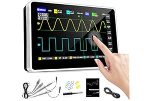 Oscilloscope Handheld, WapoRich Digital Tablet Oscilloscope 100MHz Bandwidth with 2 Channel, 1GSa Sampling Rate, 7" Large Touchscreen, 1GB Storage