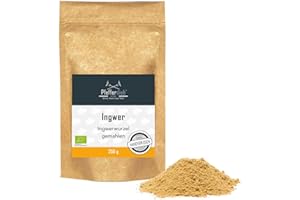 ‎PFEFFERDIEB Ingwer, Ingwerwurzel gemahlen, Ingwerpulver, für Ingwertee oder zum Würzen, BIO, 250g - Pfefferdieb®