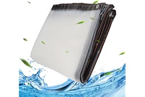 KOSHIFU Telo Impermeabile Trasparente Telone Trasparente Occhiellato 3x3m Telo Trasparente per Esterno Teloni Pieghevoli Resistente Alle per Giardino e Serra Fattorie Tende Antipioggia Balcone