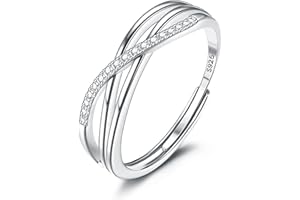 JeweBella Anello Argento 925 Regolabile Donna - Fidanzamento, Promessa, Fedi Nuziali, Matrimonio - Gioielli con Carta Regalo