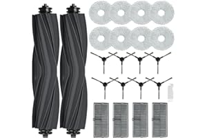 SpeHiate Accesorios de Recambios para Dreame L10s Pro Ultra Heat/ L10s Ultra Gen 2, Piezas de Repuesto para Dreame X30 Ultra, 2 Cepillo Principales, 8 Paños Mopa, 4 Filtros, 8 Cepillos Laterales