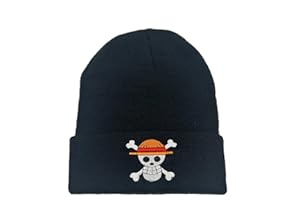 One Piece Berretto Invernale Lavorato a Maglia, One Piece Beanie, Morbido Berretto da Sci, Cappello Caldo,PQKL-party Cappello One Piece Gadget Accessori per Bambini Ragazzi Ragazze Teenager Fan Regalo