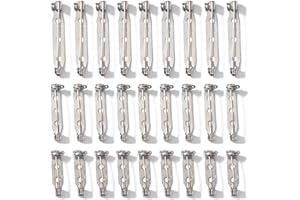 FAMIDIQGO Confezione da 100 perni di Sicurezza, Spille per Artigianato Fai da Te (38/40/45 mm), Spille di Sicurezza per Gioielli e Artigianato, perni di Sicurezza per Clasps Brooch Back Clasps