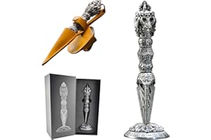 WILLMOVE Różdżka kości Magic from Unique Dice 7 w 1 zestaw cynkowy ze skórzaną torbą metalowa czaszka wzór demona dla lochów i smoków (kolor srebrny)