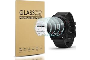 Diruite 4 Sztuki Ochraniacz Ekranu do Garmin Fenix 6X Pro/6X Pro Solar/6X,HD Szkło Hartowane Folia Ochronna do Garmin Fenix 6X Pro/6X Pro Solar/6X Smartwatchy[Anti-scratch,Bez Bąbelków]