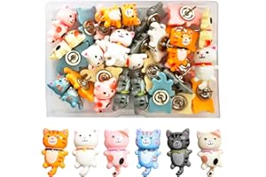 KEEPSWEAT Cute Cat Drawing Pins 30 Pcs Resin Push pins Decorative Thumb Tacks for Photo Map Wall Cork Board Bulletin Board Home Office Supplies Picture Project Wall Hanging Accessories