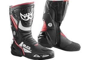 ‎BERIK Berik Shaft 2.0 Motorradstiefel, schwarz/rot, 43