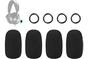 SOULWIT 4 Stück Schutz Mikrofon Schaum Abdecken Pop Filter für Steelseries Arctis 1/3/5/7/7+/7P/7P+/7X/7X+/9/9X/Pro/Prime, Nova Series Kopfhörer, Mikrofon Abdeckung mit hochdichter Schaumstoff