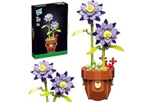 Healife Orchidee Blumen Klemmbausteine, 1097 Teile Pflanzen Bonsai Bausteine Set, Orchidee Pflanzen Bausatz, Home & Büro Deko, Geschenke für Frauen, Erwachsene, Männer, Ehefrau oder Ehemann