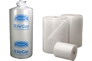 Jeco - 1 rouleau de film papier bulle Aircap 1m x 100m tri-couche avec film barrière gain de place recyclable